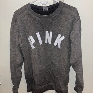 PINK Victoria's Secret Charcoal Crewneck Sweater